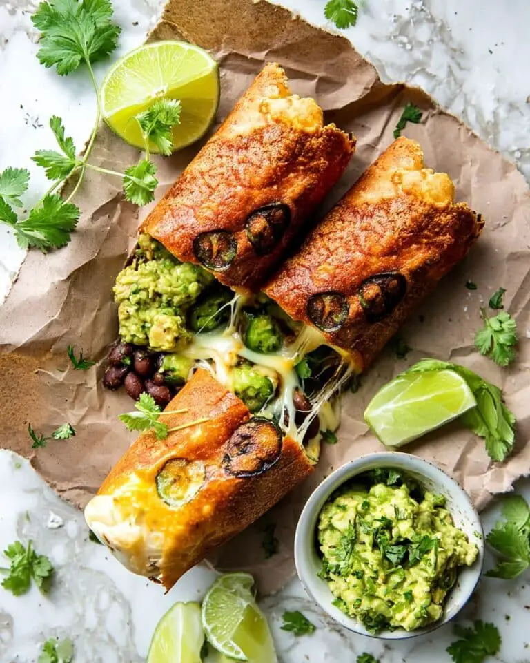 Crispy Cheese Poblano Avocado Burrito Recipe