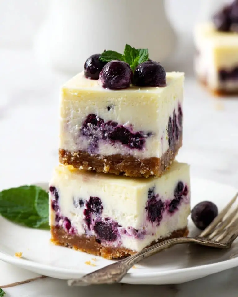 Lemon Blueberry Cheesecake Bars Recipe