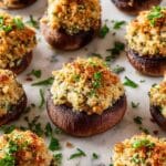 Garlicky Parmesan Cream Cheese Stuffed Mushrooms Recipe