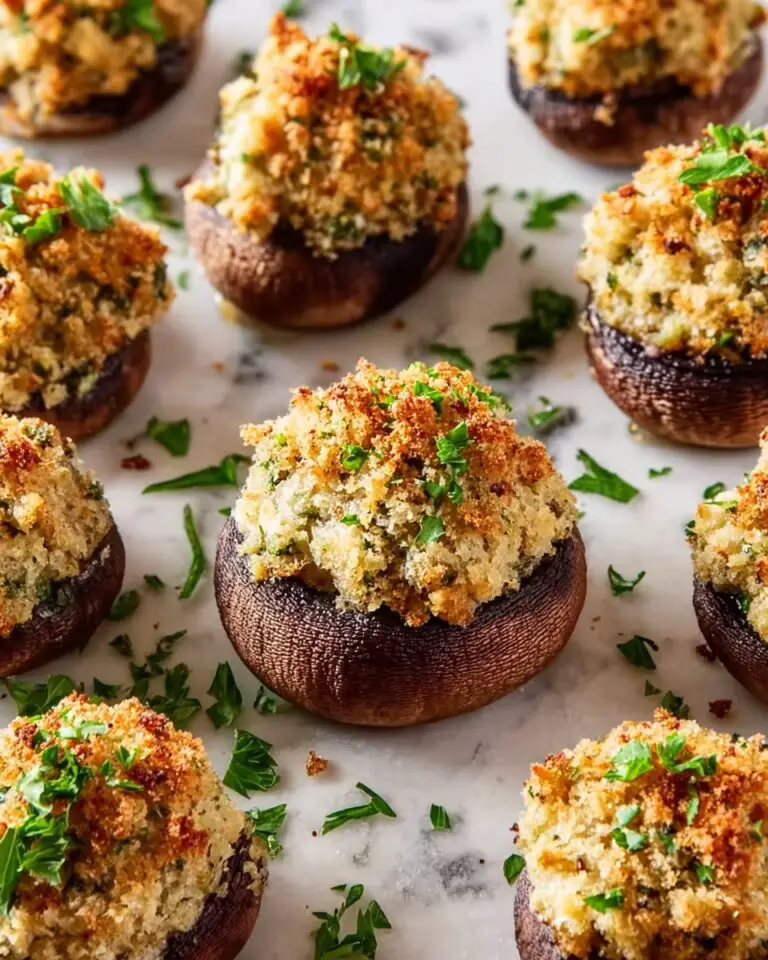 Garlicky Parmesan Cream Cheese Stuffed Mushrooms Recipe