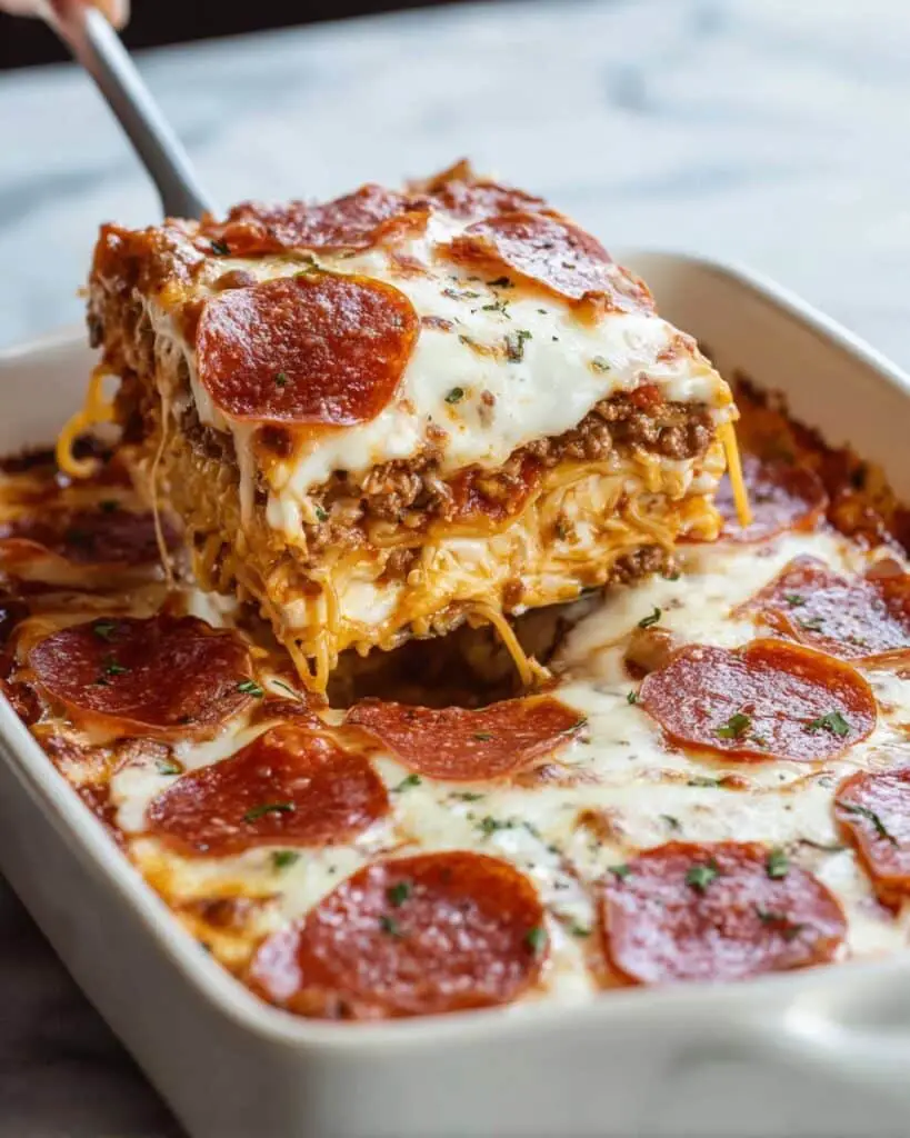 Spaghetti Pizza Casserole Recipe