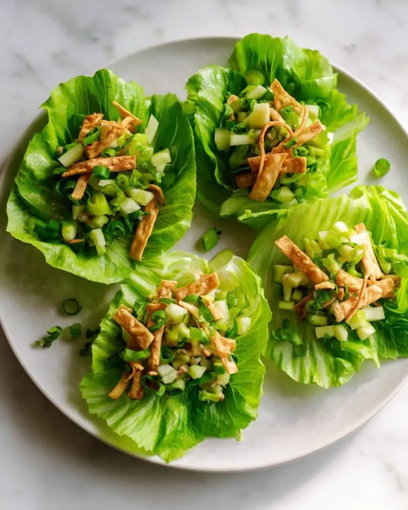 Shrimp Lettuce Wraps with Ginger, Celery, and Water Chestnuts Recipe