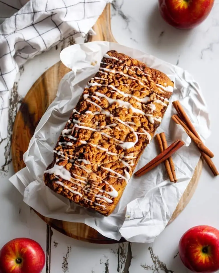 Apple Cinnamon Bread with Cinnamon Swirl and Crumble Recipe