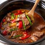 Slow Cooker Pepper Steak Recipe