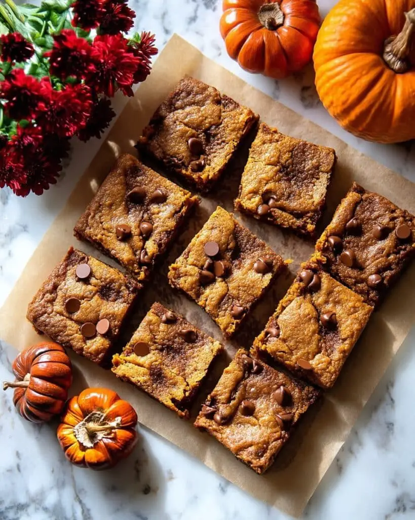Cinnamon Swirl Chocolate Chip Pumpkin Cookie Bars Recipe