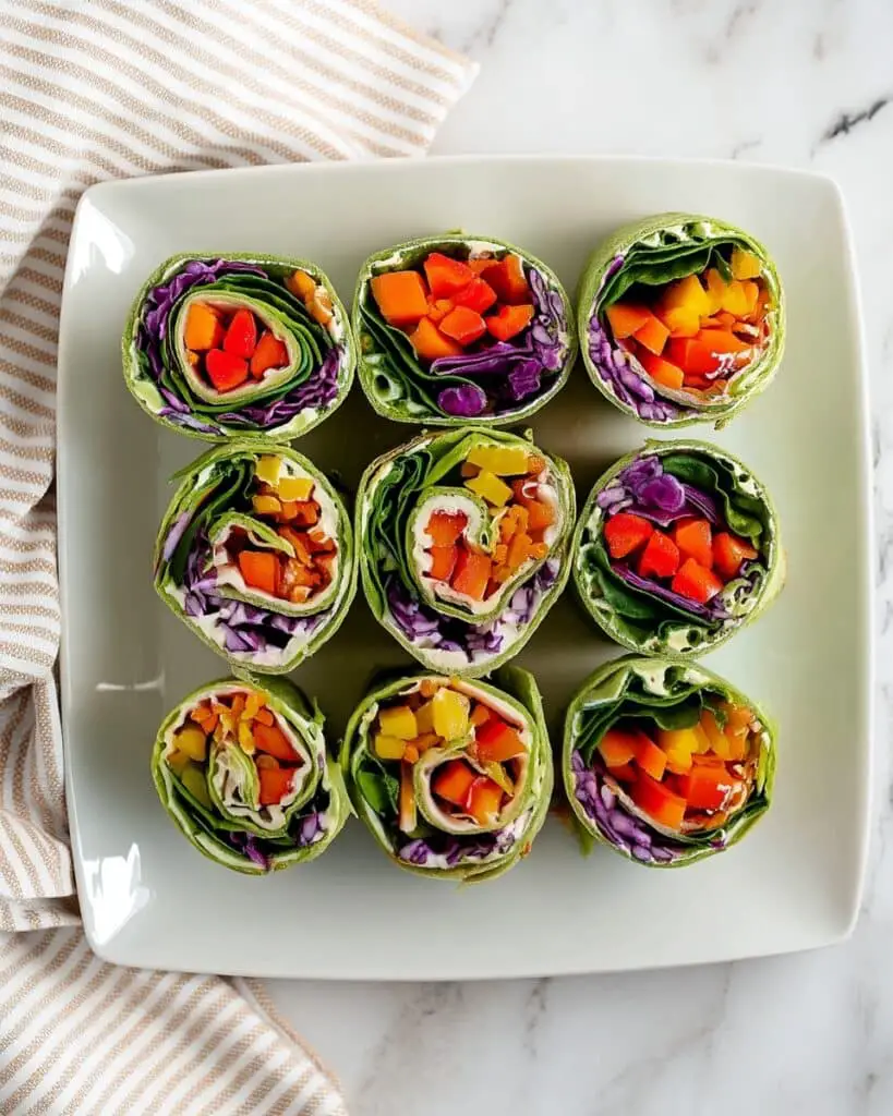 Rainbow Turkey Roll Ups Recipe