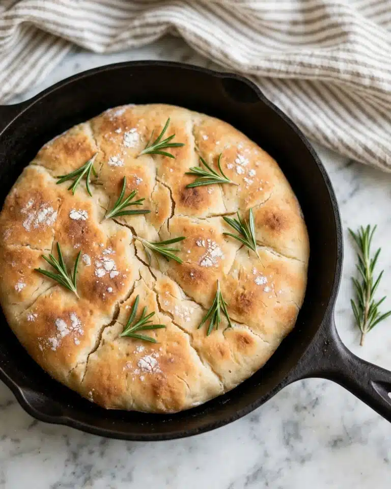 Easy No-Knead Skillet Bread Recipe