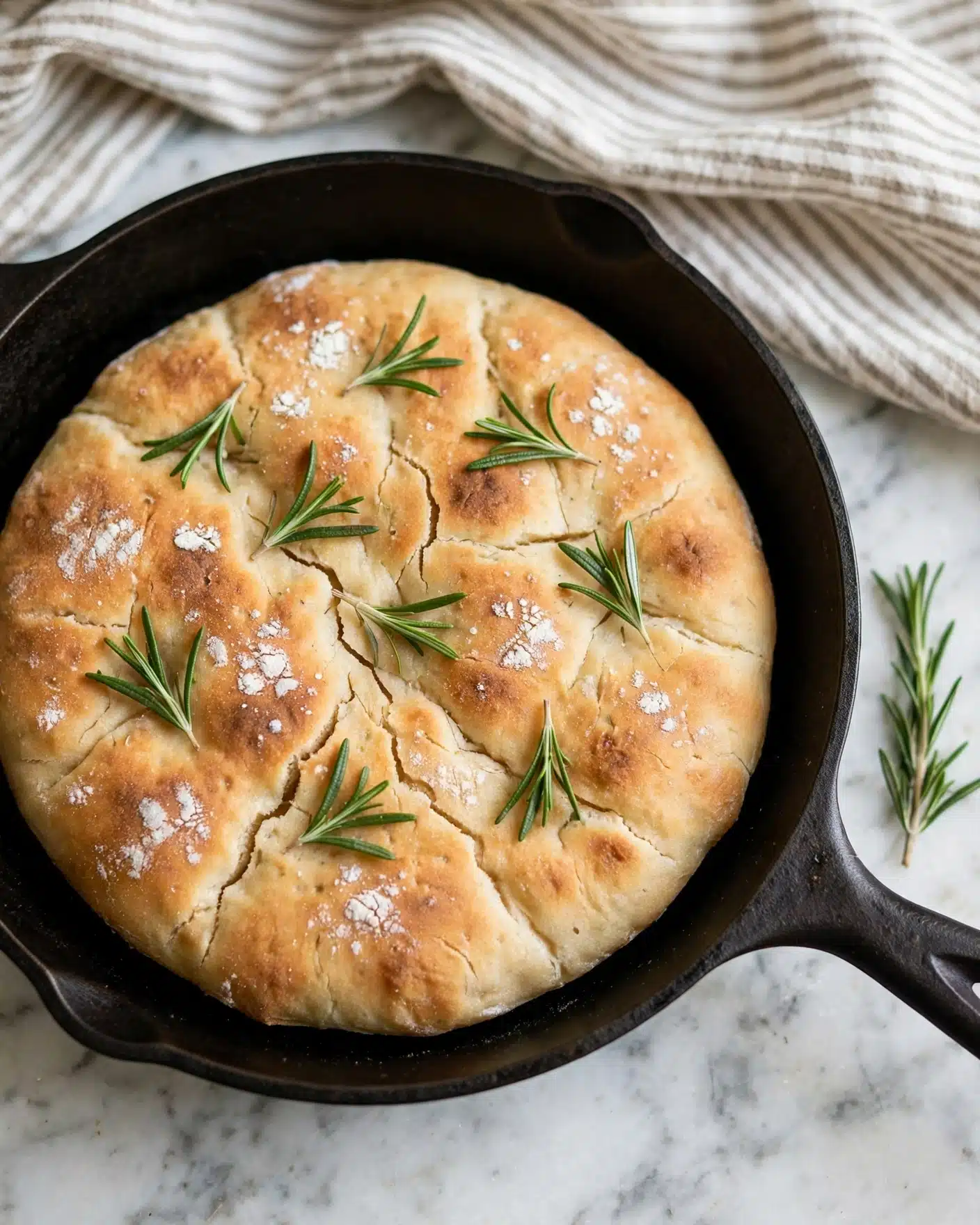 Easy No-Knead Skillet Bread Recipe