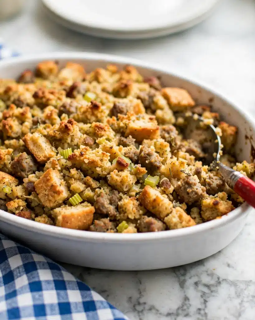 Sausage and Cornbread Herb Stuffing Recipe