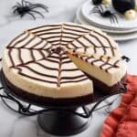 No Bake Spiderweb Cheesecake Recipe