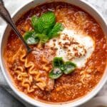 Cozy One-Pot Lasagna Soup with Ricotta Cheese Recipe