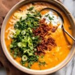 Baked Chipotle Cheddar Sweet Potato Chowder Recipe
