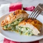 Stuffed Chicken Breast with Cream Cheese, Spinach, and Cheddar Recipe