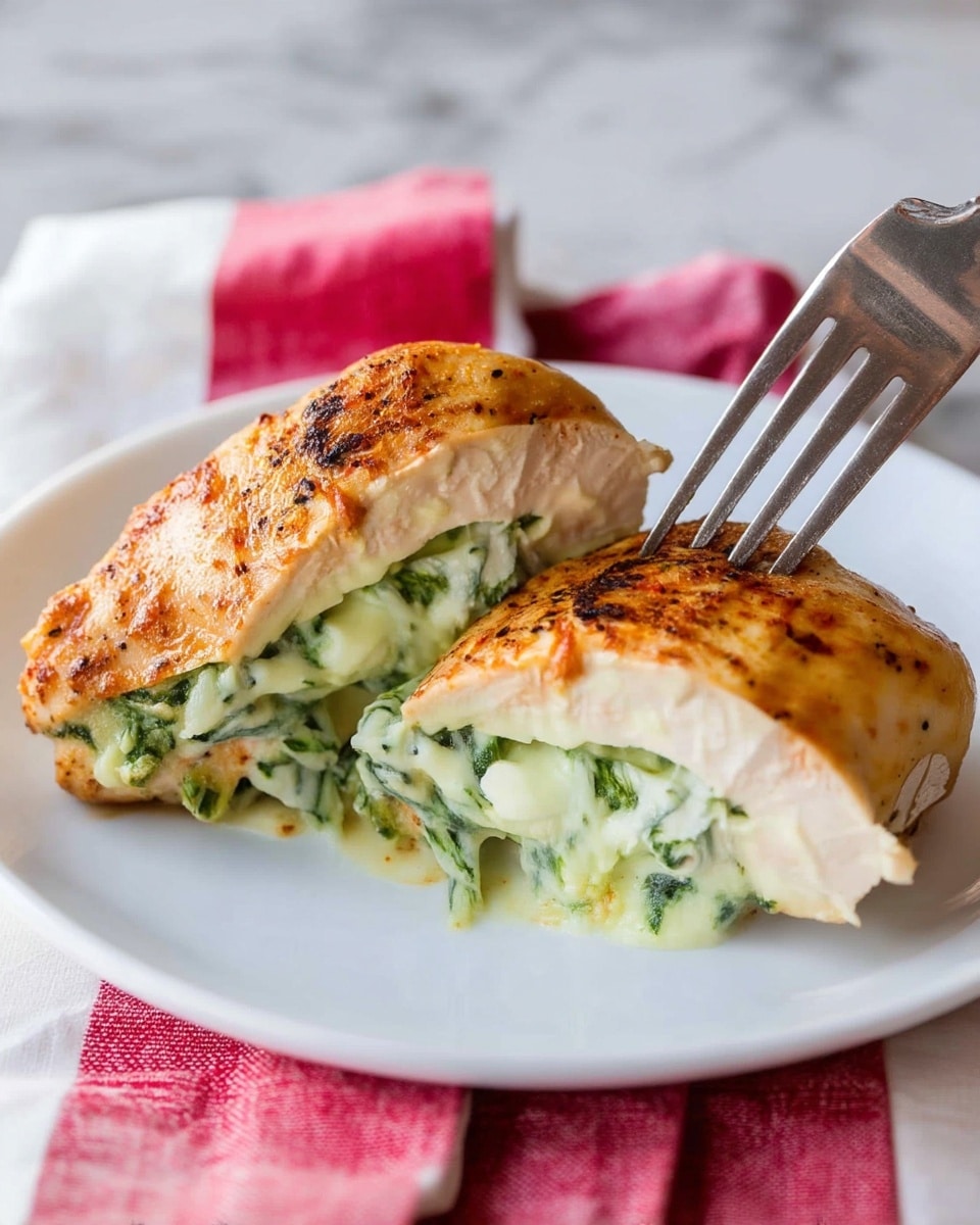 Stuffed Chicken Breast with Cream Cheese, Spinach, and Cheddar Recipe