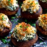 Cheesy Spinach Stuffed Mushrooms Recipe