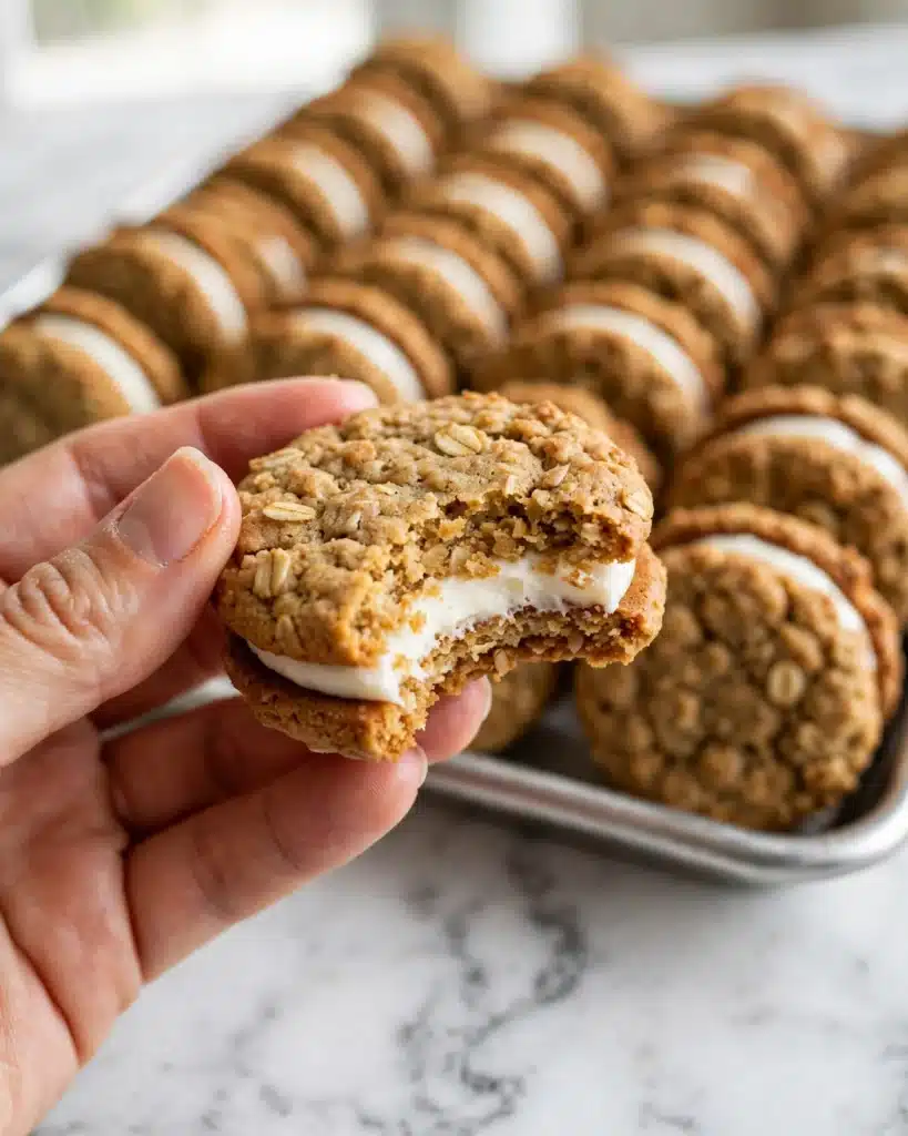Oatmeal Sandwich Cookies with Brown Butter Cream Cheese Filling Recipe