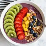 Easy Homemade Acai Bowls with Fresh Fruit, Yogurt, and Granola Recipe