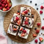 Frozen Yogurt Bark with Honey, Berries, and Dark Chocolate Recipe