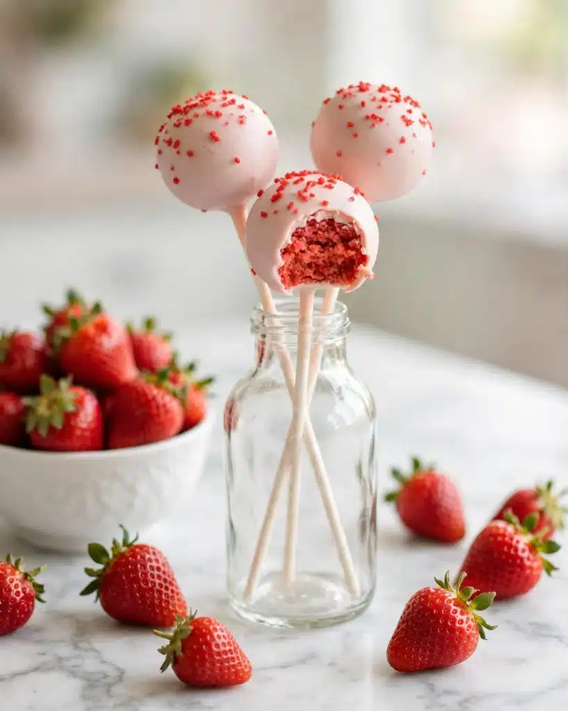 Strawberry Cake Pops Recipe