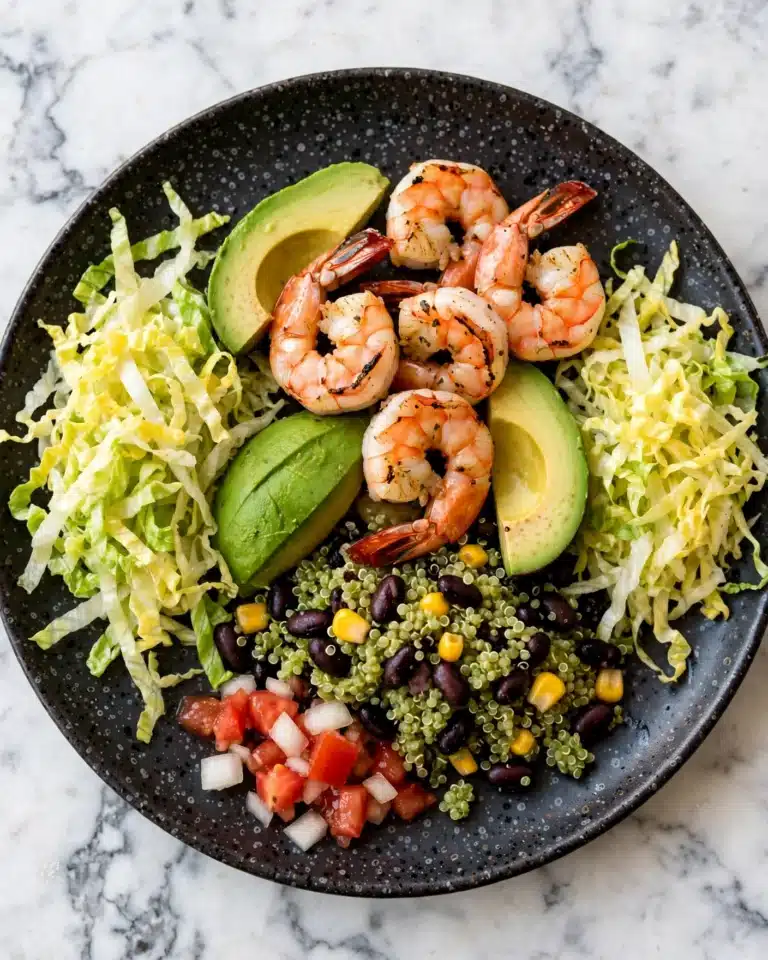 Avocado Shrimp Quinoa Bowl with Cilantro Vinaigrette Recipe