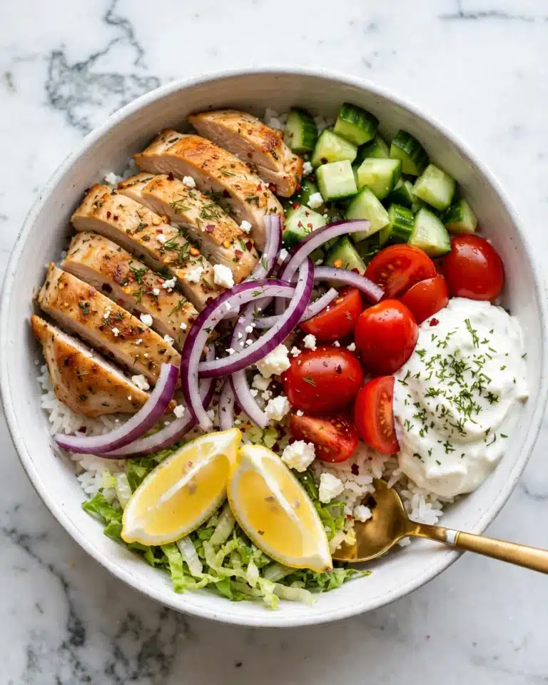 Greek Chicken Bowls with Tzatziki and Veggies Recipe
