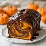 Vegan Pumpkin Marble Cake with Chocolate Ganache Recipe