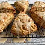 Apple Cinnamon Diced Apple Scones with Vanilla Glaze Recipe