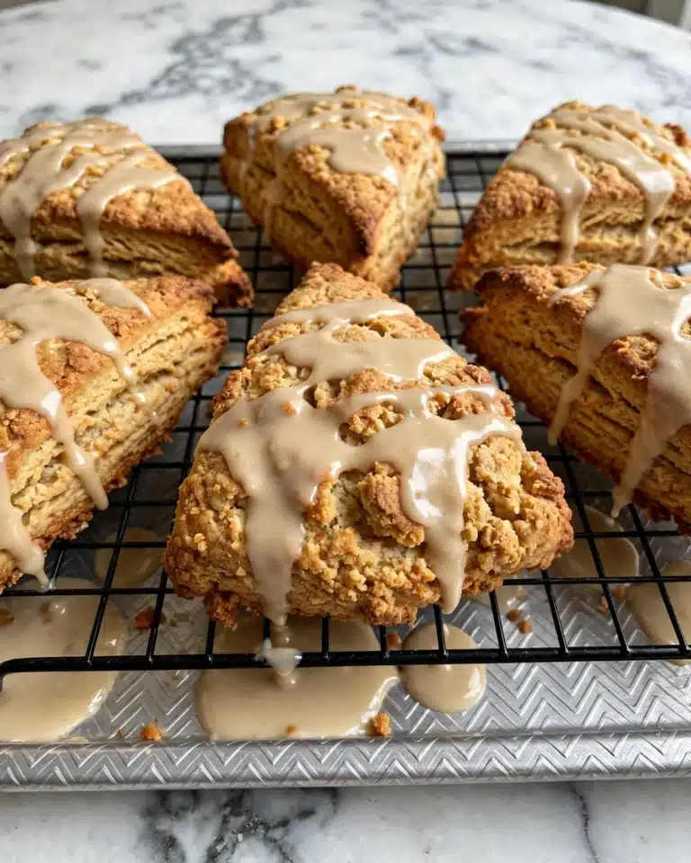 Apple Cinnamon Diced Apple Scones with Vanilla Glaze Recipe