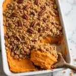 Sweet Potato Casserole with Pecan and Cranberry Topping Recipe
