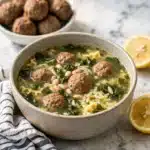Meatball Stew with Orzo and White Beans Recipe
