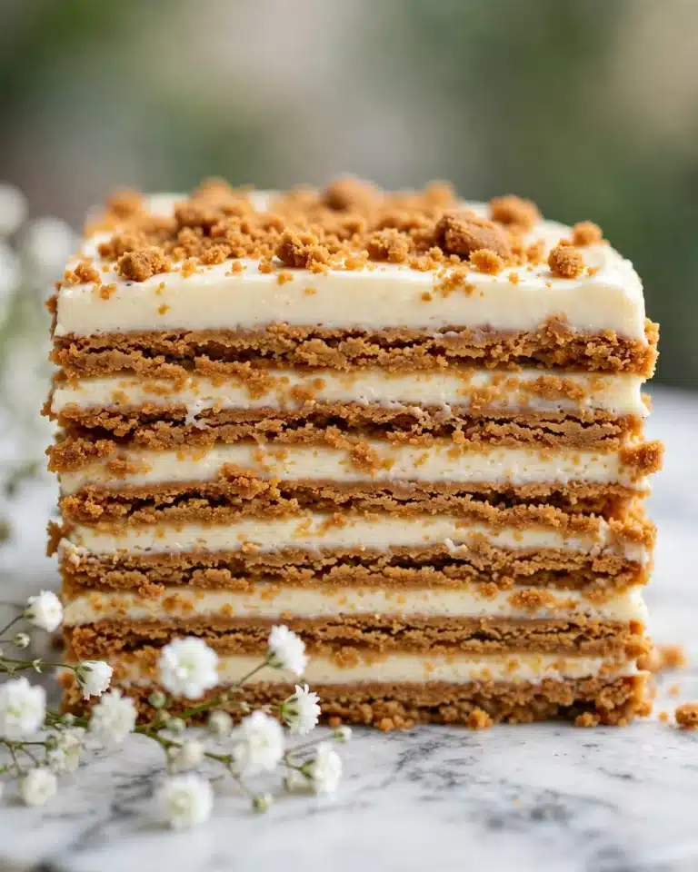 Simple No Bake Biscoff Icebox Cake Recipe