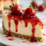 The Best Cheesecake with Homemade Strawberry Topping Recipe
