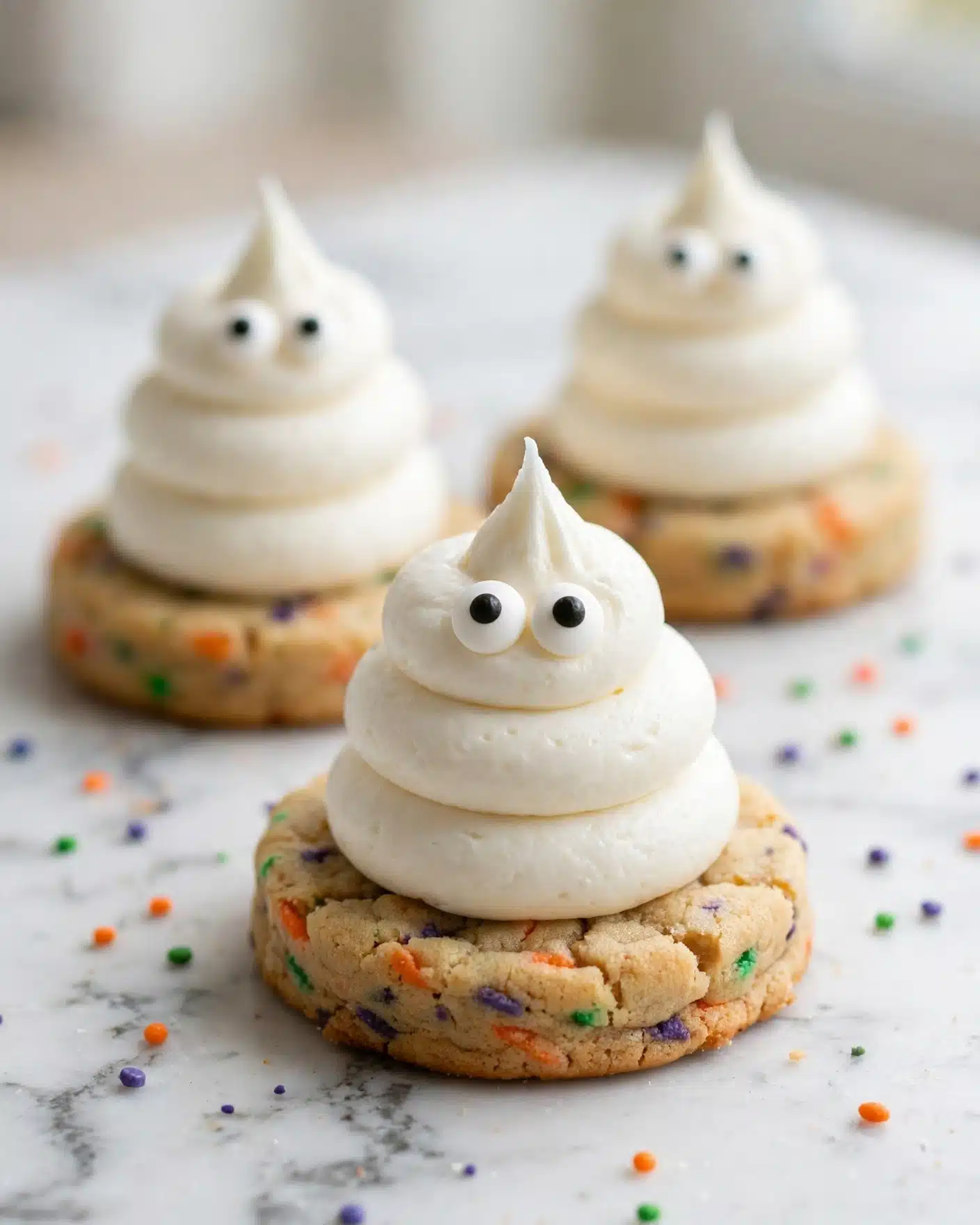 Spooky Chocolate Chip Cookies: Chewy, Frosted Fun